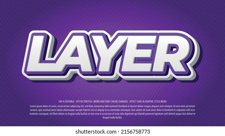 Layer 3d Style Editable Text Effect Template