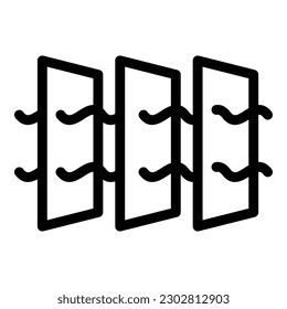 Layer air purify icon outline vector. Clean filter. Wind flow