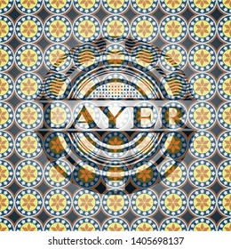 Layer arabesque emblem. arabic decoration.
