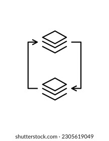 layer arrange icon, vector best line icon.