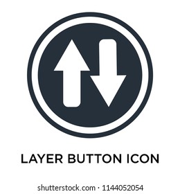 Layer button icon vector isolated on white background for your web and mobile app design, Layer button logo concept