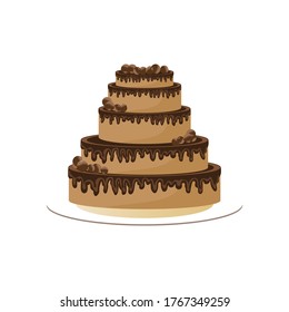 Layer cake. Isolated on a white background.
