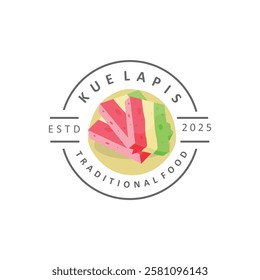 Layer Cake Logo Design Vector Indonesian Traditional Dessert