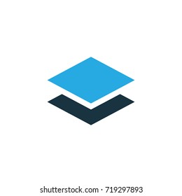 Layer Colorful Icon Symbol. Premium Quality Isolated Level Element In Trendy Style.