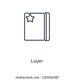Layer concept line icon. Linear Layer concept outline symbol design. This simple element illustration can be used for web and mobile UI/UX.