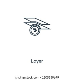 Layer concept line icon. Linear Layer concept outline symbol design. This simple element illustration can be used for web and mobile UI/UX.