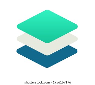 layer design arrange single isolated icon with gradient style