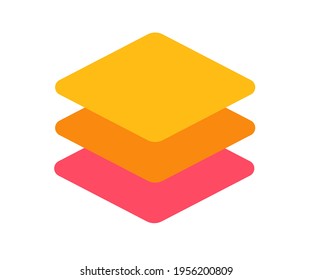 layer design arrange single isolated icon with flat style