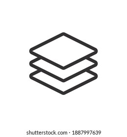 Layer element line icon for web template and app. Vector illustration design on white background. EPS 10