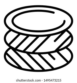 Layer fabric icon. Outline layer fabric vector icon for web design isolated on white background