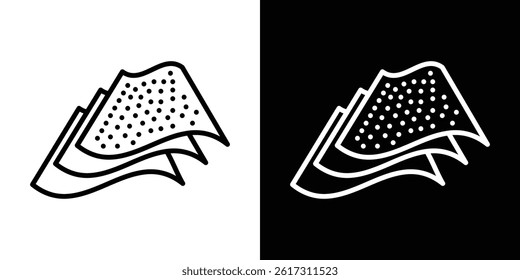 layer of fabric icon vector for web and mobile app. Symbol isolated.