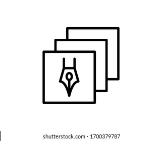 Layer flat icon. Single high quality outline symbol for web design or mobile app.  Layer thin line signs for design logo, visit card, etc. Outline pictogram EPS10