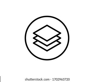 Layer Flat Icon. Single High Quality Outline Symbol For Web Design Or Mobile App.  Layer Thin Line Signs For Design Logo, Visit Card, Etc. Outline Pictogram EPS10