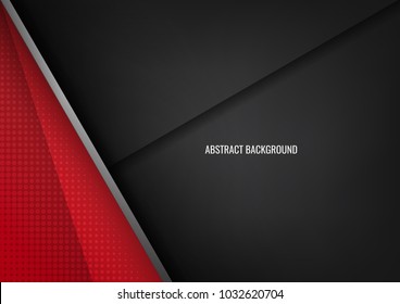 Layer Geometric Overlap Dimension Abstract Black Background Red Colorful Wallpaper
