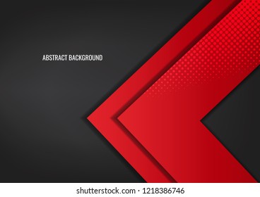 Layer geometric overlap dimension abstract black background red colorful wallpaper 