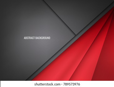 Layer geometric overlap dimension abstract black background red colorful wallpaper
