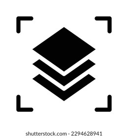 gráfico vectorial de ilustración de icono de glifo de capa