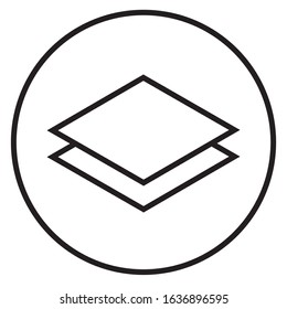 Layer icon for additional photos, posters, videos, games, web, etc. Editable vector.
