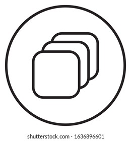 Layer icon for additional photos, posters, videos, games, web, etc. Editable vector.