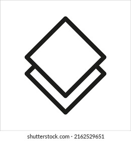 icono de capa blanco y negro