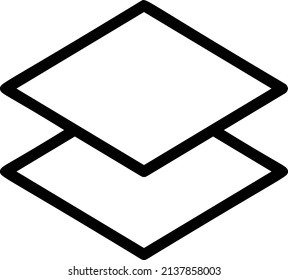 Ebenensymbol, Design-Tool-Zeichen und Symbol einzeln auf weißem Hintergrund.