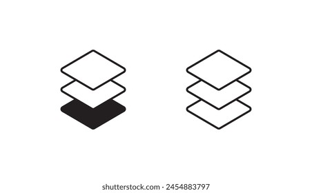 Layer icon design with white background stock illustration