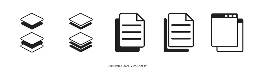 layer icon file and application task manager icon multi tasks multi layers symbol