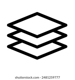 Ebenensymbol mit flachem Designstil