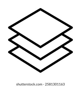 Layer icon illustration in line style. Perfect for website mobile app presentation. Suitable for any user interface and user experience