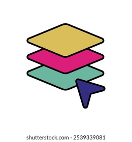 Layer icon isolated on a white background. Vector illustration.