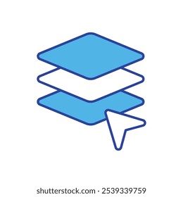 Layer icon isolated on a white background. Vector illustration.