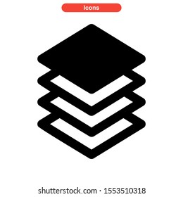 layer icon isolated sign symbol vector illustration - high quality black style vector icons
