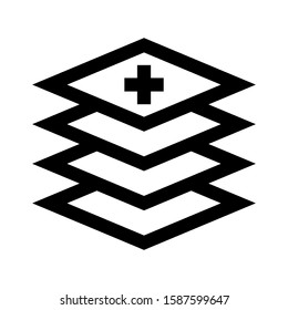 layer icon isolated sign symbol vector illustration - high quality black style vector icons
