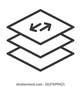 Layer Icon Lineal Style Vector Illustration