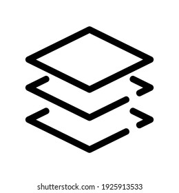 layer icon or logo isolated sign symbol vector illustration - high quality black style vector icons

