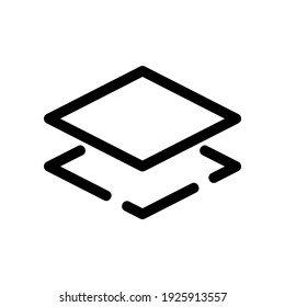 icono de capa o logotipo símbolo de signo aislado ilustración vectorial - iconos vectoriales de estilo negro de alta calidad
