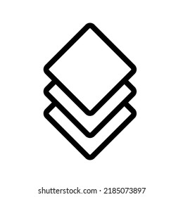 icono de capa sobre fondo blanco. ilustración vectorial