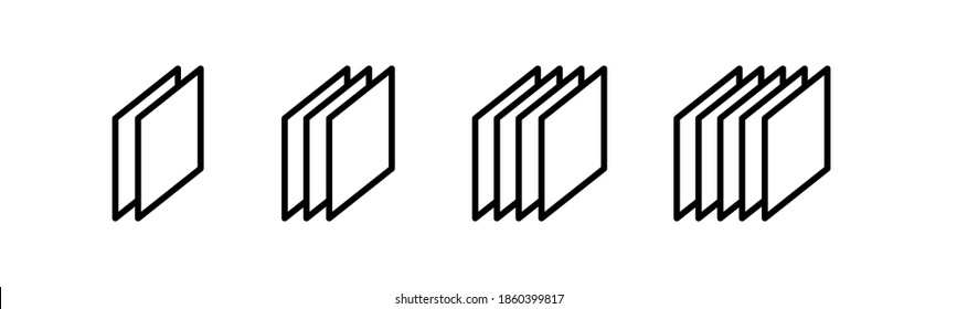 layer icon on white, vector line illustration. Stock icon