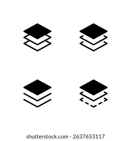 Layer icon set. Layer icon.