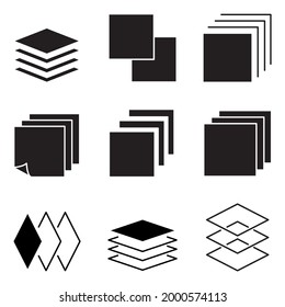 layer icon. layer set symbol vector elements for infographic web.
