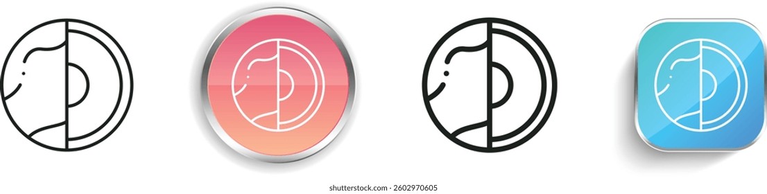 layer icon. Thin Linear, Regular and Button Style Design Isolated On White Background