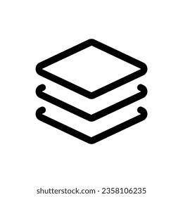 Layer icon in trendy flat style isolated on white background. Layer silhouette symbol for your website design, logo, app, UI. Vector illustration, EPS10.