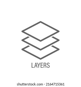 Layer Icon. Vector Illustration For Websites, Applications And Application Tools. Contour Icon. Flat Style.