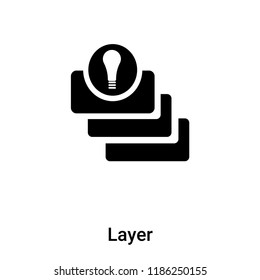 Layer icon vector isolated on white background, logo concept of Layer sign on transparent background, filled black symbol