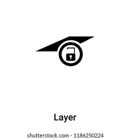 Layer icon vector isolated on white background, logo concept of Layer sign on transparent background, filled black symbol