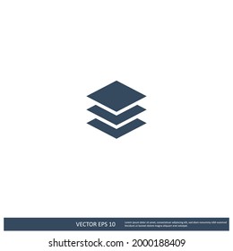 layer icon vector logo template