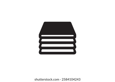 layer icon vector silhouette isolated in white background