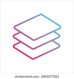  layer  icon with white background vector