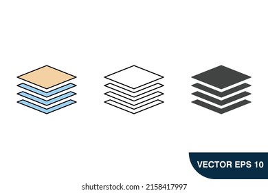 layer icons  symbol vector elements for infographic web