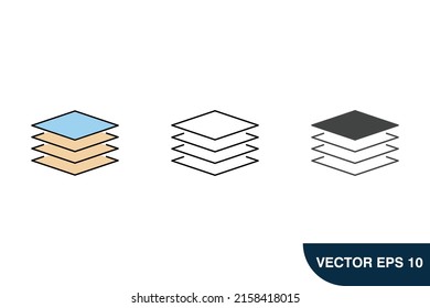 layer icons  symbol vector elements for infographic web